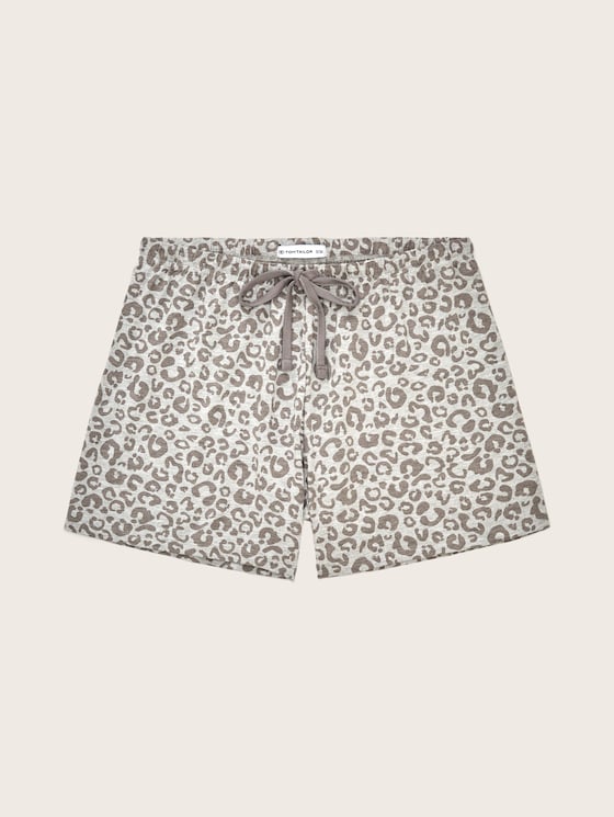 Pyjama Shorts mit Animalprint