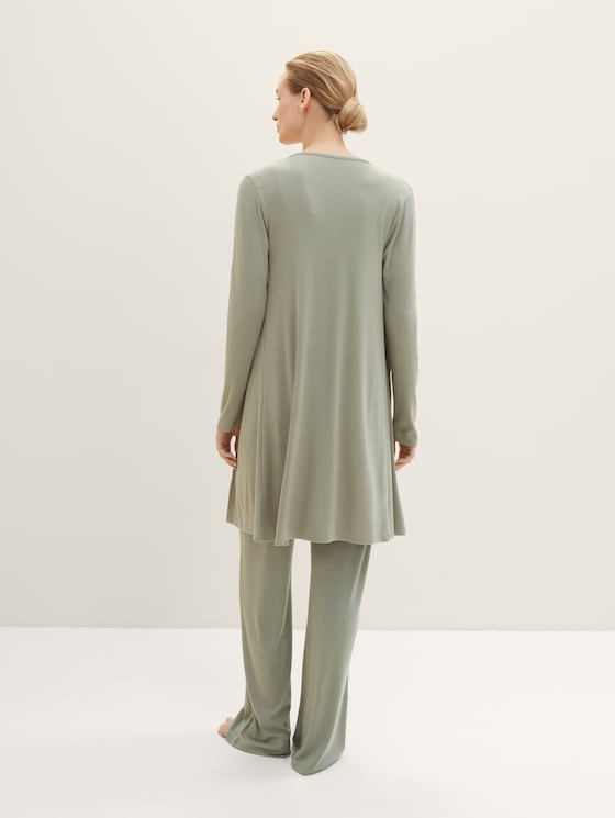 Loungewear basis vest door Women, green-medium-solid