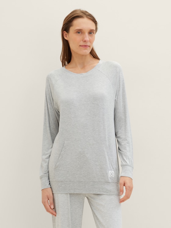 Loungewear Sweatshirt in Melange Optik von Women, grey-medium-melange