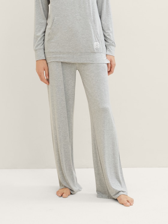Pyjama-Hose in Melange Optik von Women, grey-medium-melange