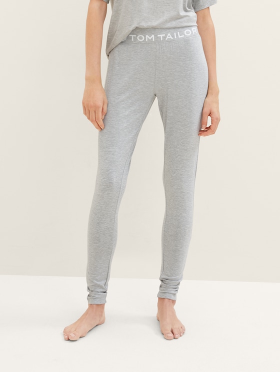 Loungewear Leggings mit Logo-Print von Women, grey-medium-melange