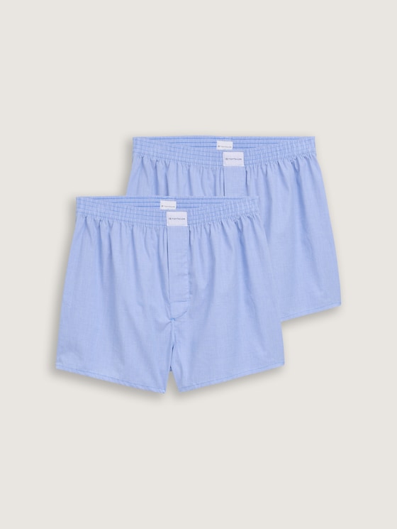 Medium-length cotton boxer shorts in a 2-pack by Tom Tailor