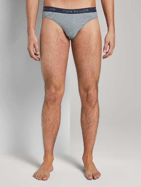 Gestreifter Slip mit Logo-Stickerei am Bund - Männer - blue-light-stripes Gestreifter Slip mit Logo-Stickerei am Bund - Männer - blue-light-stripes - 1 - TOM TAILOR