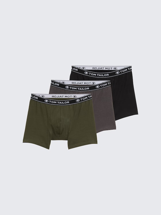 Mittellange Boxershorts im 3er-Pack von Men, green melange