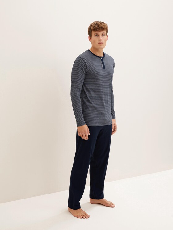 Pyjama von Tom Oberteil mit gestreiftem Tailor