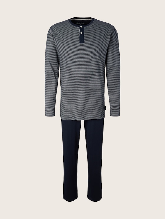 Pyjama mit gestreiftem Oberteil - Männer - blue-dark-horizontal strip Pyjama mit gestreiftem Oberteil - Männer - blue-dark-horizontal strip - 7 - TOM TAILOR