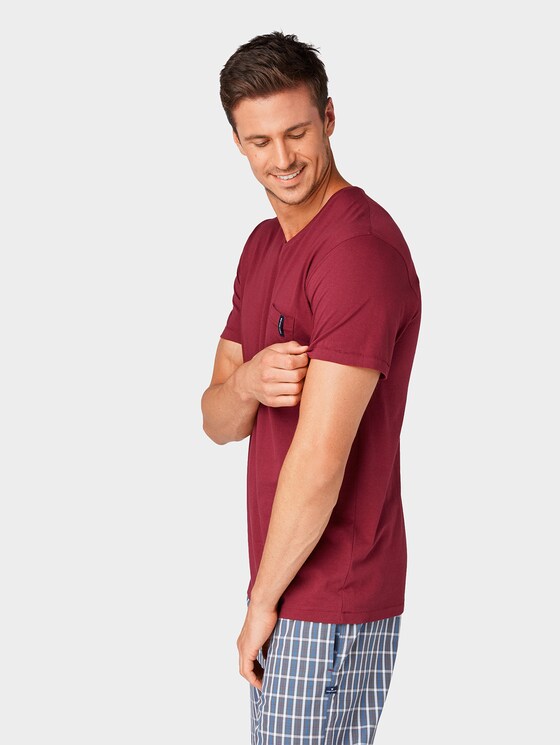 Pyjama T-Shirt - Männer - red-medium-solid Pyjama T-Shirt - Männer - red-medium-solid - 11 - TOM TAILOR