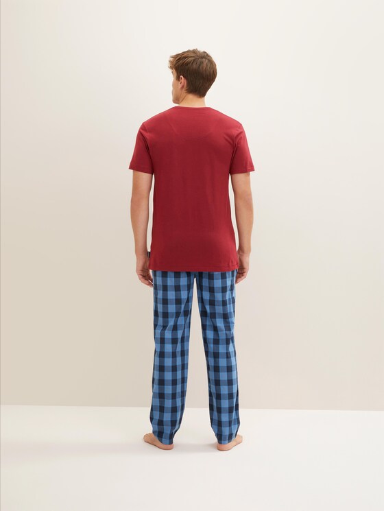 Pyjama T-Shirt - Männer - red-medium-solid Pyjama T-Shirt - Männer - red-medium-solid - 2 - TOM TAILOR