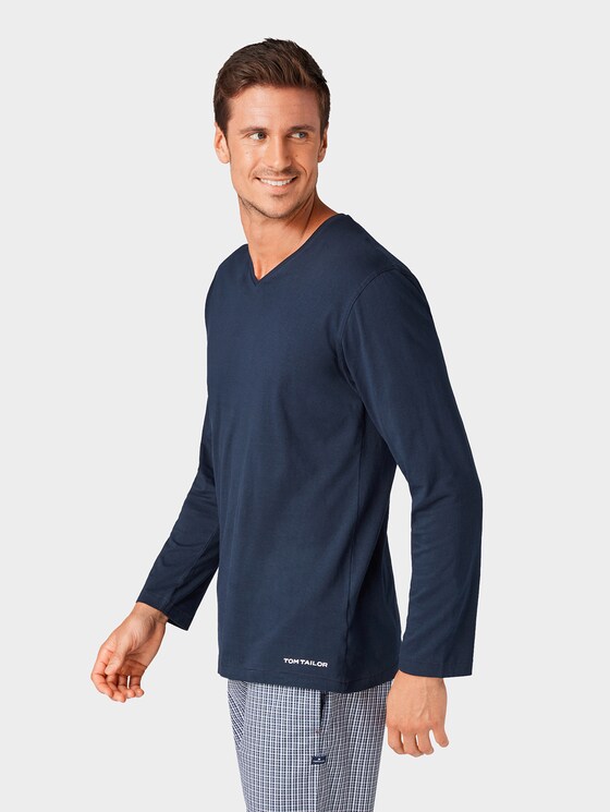 Pyjama Langarmshirt - Männer - blue-dark-solid Pyjama Langarmshirt - Männer - blue-dark-solid - 11 - TOM TAILOR