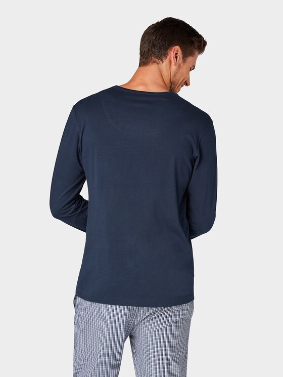 Pyjama Langarmshirt - Männer - blue-dark-solid Pyjama Langarmshirt - Männer - blue-dark-solid - 2 - TOM TAILOR