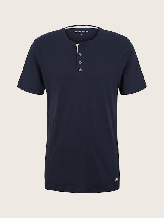 pyjama T-shirt - Mannen - blue-dark-solid - 7 - TOM TAILOR