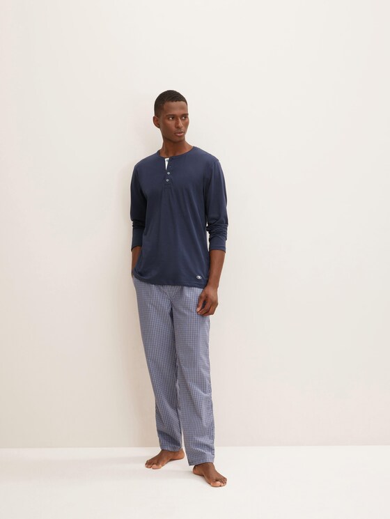 Pyjama-Hose aus Baumwolle mit Karomuster von Men, blue-medium-check