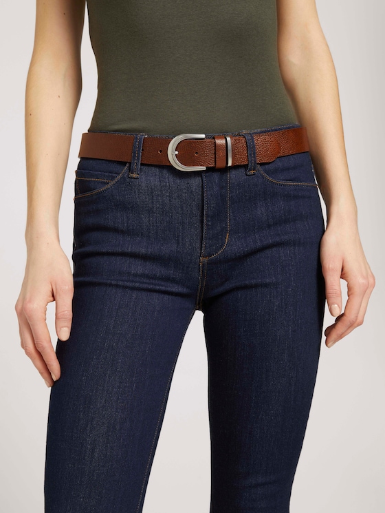 Ledergürtel mit Prägung - Frauen - light brown uni Ledergürtel mit Prägung - Frauen - light brown uni - 5 - TOM TAILOR
