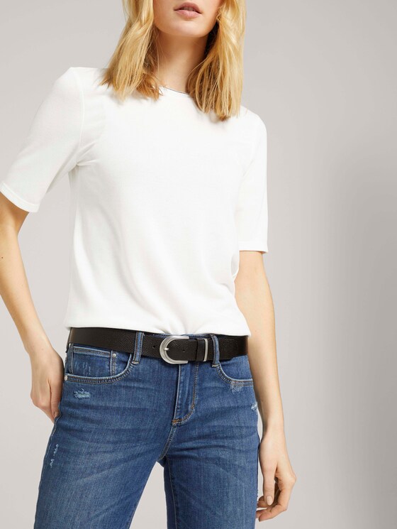 Ledergürtel mit Prägung - Frauen - black uni Ledergürtel mit Prägung - Frauen - black uni - 5 - TOM TAILOR