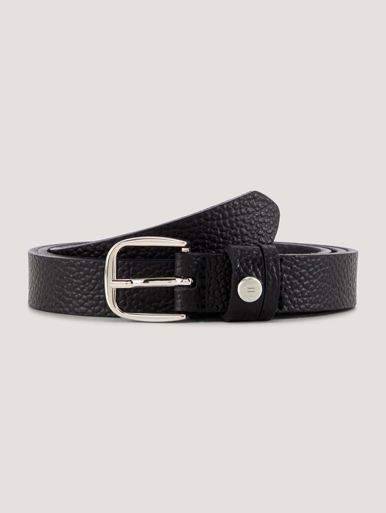 Smalle leren riem met textuur - Vrouwen - black uni Smalle leren riem met textuur - Vrouwen - black uni - 7 - TOM TAILOR