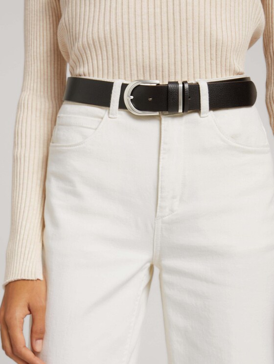 Getextureerde leren riem - Vrouwen - brown uni Getextureerde leren riem - Vrouwen - brown uni - 5 - TOM TAILOR