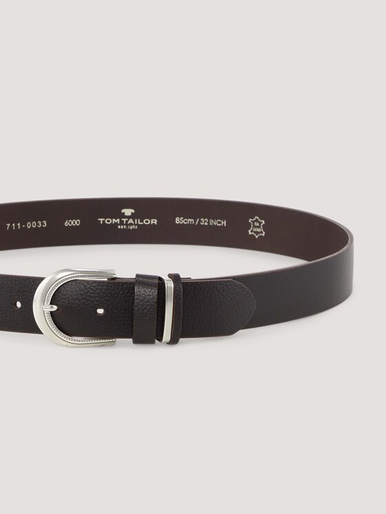 Getextureerde leren riem - Vrouwen - brown uni Getextureerde leren riem - Vrouwen - brown uni - 9 - TOM TAILOR