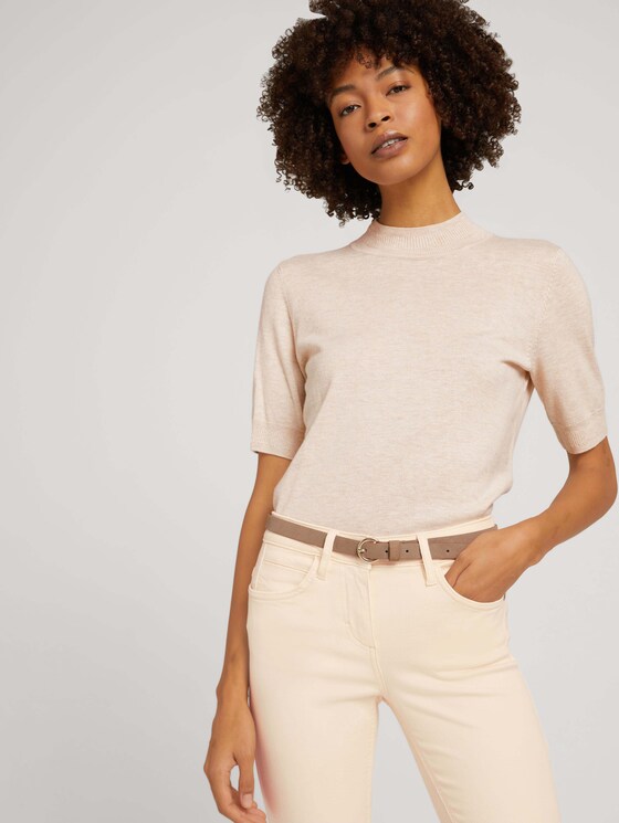 Velours Ledergürtel - Frauen - taupe uni Velours Ledergürtel - Frauen - taupe uni - 5 - TOM TAILOR