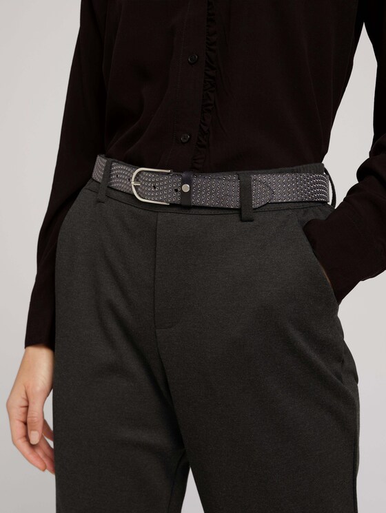 Metallic leather belt - Women - black uni Metallic leather belt - Women - black uni - 5 - TOM TAILOR