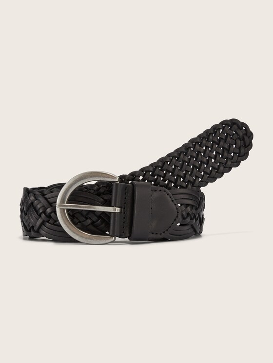 Braided leather belt 