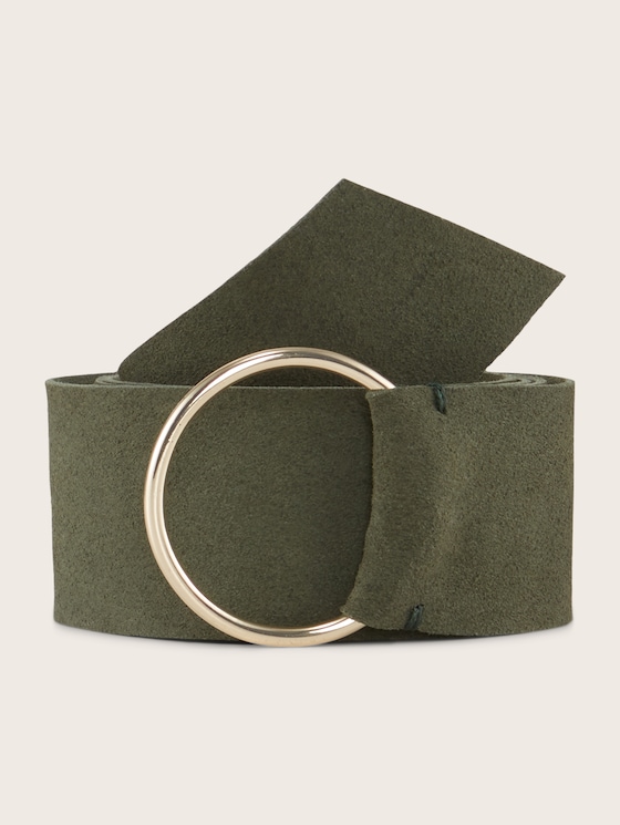 Lederen riem door Women, green uni