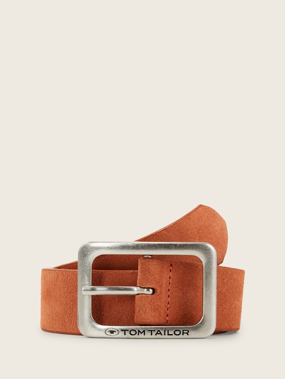 Ceinture en cuir TTEVELYN avec boucle ardillon carrée par Women, orange uni