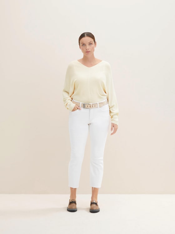 TTLUCY Plus Size - Velourledergürtel mit eckiger Dornschließe von Women, taupe uni