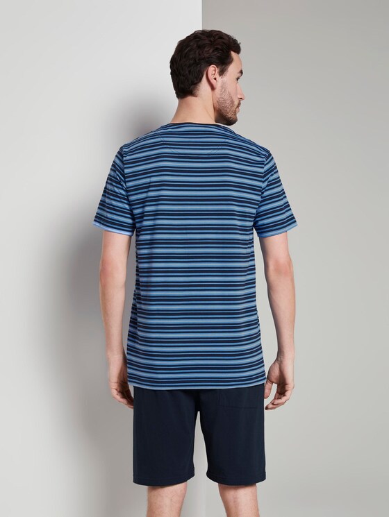 Pyjama mit gestreiftem T-Shirt - Männer - blue-dark-horizontal stripe Pyjama mit gestreiftem T-Shirt - Männer - blue-dark-horizontal stripe - 2 - TOM TAILOR