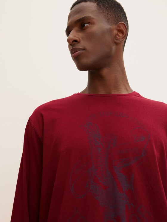 Langes Pyjama Set mit Print - Männer - red-dark-solid Langes Pyjama Set mit Print - Männer - red-dark-solid - 9 - TOM TAILOR