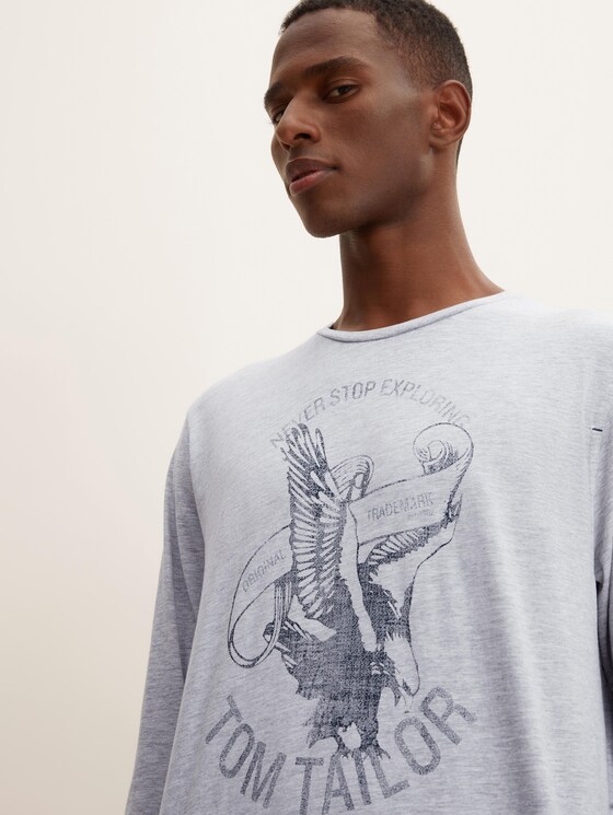 Lange pyjama Set met print - Mannen - grey-medium-melange Lange pyjama Set met print - Mannen - grey-medium-melange - 9 - TOM TAILOR
