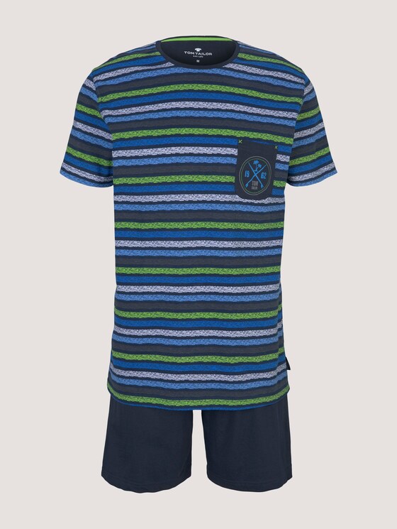 Gestreiftes Pyjama-Set mit Shorts - Männer - blue-dark-allover Gestreiftes Pyjama-Set mit Shorts - Männer - blue-dark-allover - 7 - TOM TAILOR
