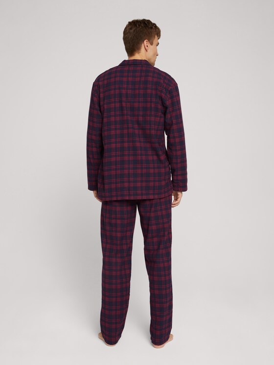 Regular Fit Pyjama-Set aus Flanell - Männer - red-dark-check Regular Fit Pyjama-Set aus Flanell - Männer - red-dark-check - 2 - TOM TAILOR