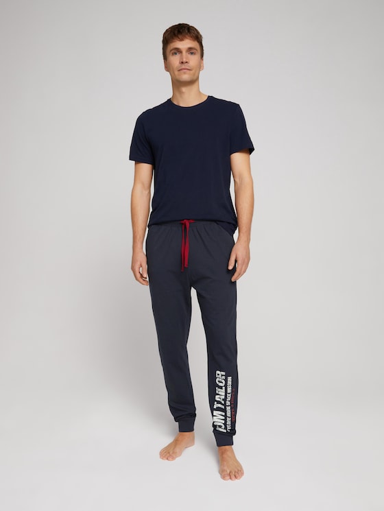Pyjama Hose mit Textprint - Männer - blue-dark-solid Pyjama Hose mit Textprint - Männer - blue-dark-solid - 3 - TOM TAILOR