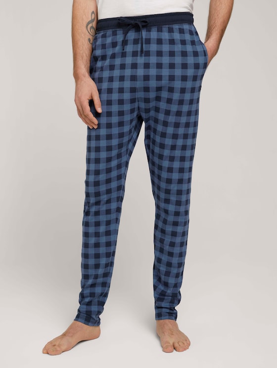 geruite pyjamabroek door Men, blue-dark-allover