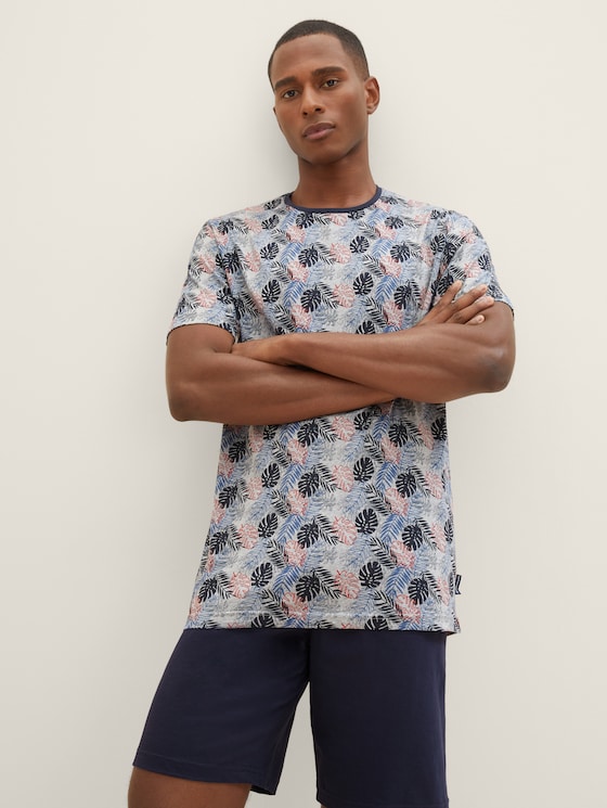 Patterned short pyjamas by Men, white allover