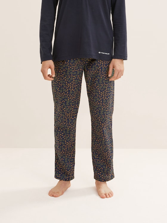 Pyjamabroek met patterns door Men, green allover