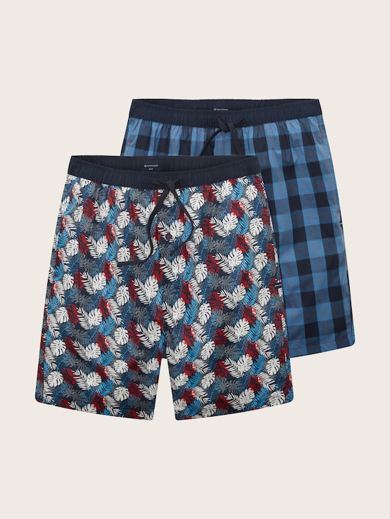 Two-pack patterned Bermuda shorts