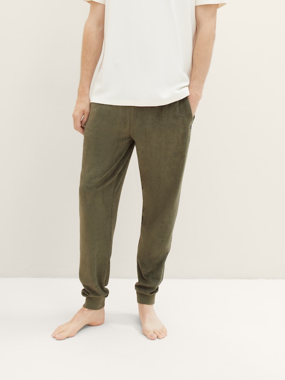 Pyjamahose von Men, green-medium-solid