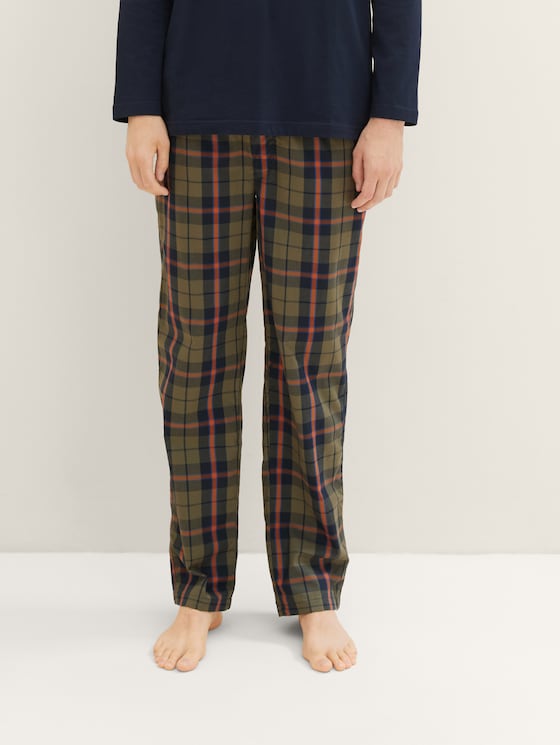 Pyjamahose mit Karomuster von Men, green-medium-check