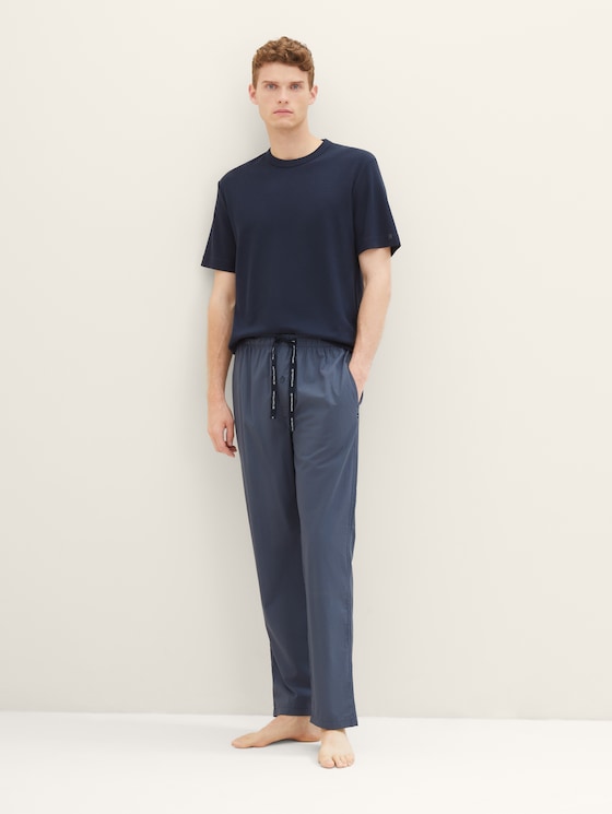 Checked pyjama trousers by Men, purple-dark-check