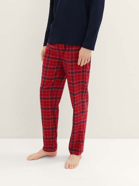 geruite pyjamabroek door Men, red-medium-check