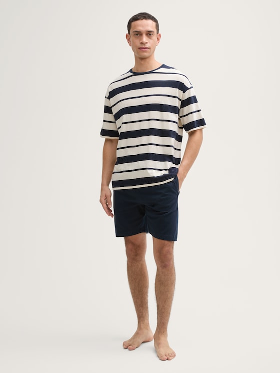 Cotton pyjama set by Men, lt.blue uni