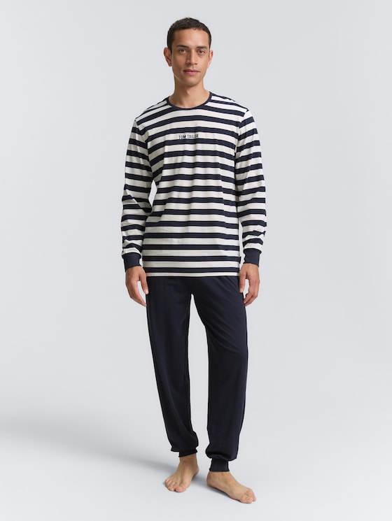 Pyjama-Set mit Streifenmuster von Men, blue stripes