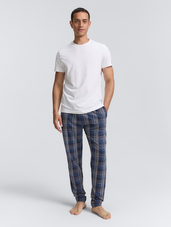 Pyjama-Hose mit Karomuster von Men, blue-medium-check