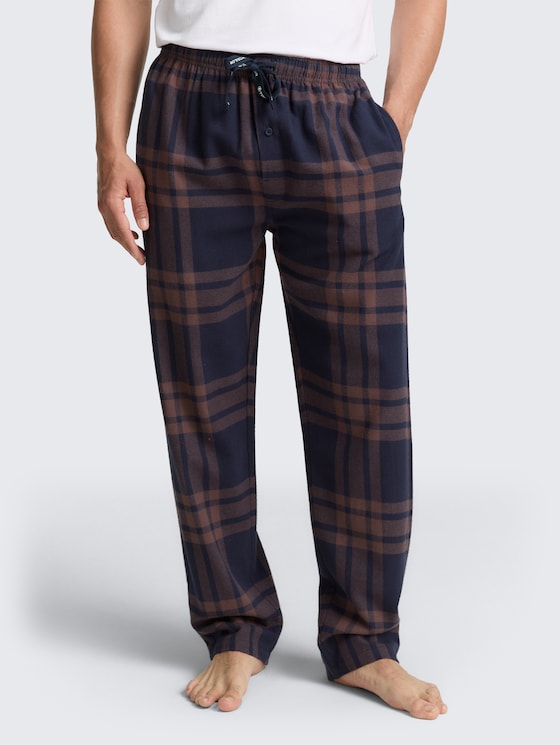 Pyjamabroek met ruitpatroon door Men, braun-dunkel-Karo