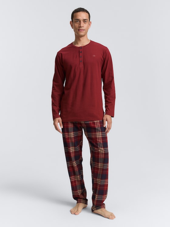 Pyjama-Set mit Karomuster von Men, red-medium-check