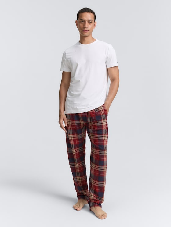 Pyjama-Hose mit Karomuster von Men, red-medium-check
