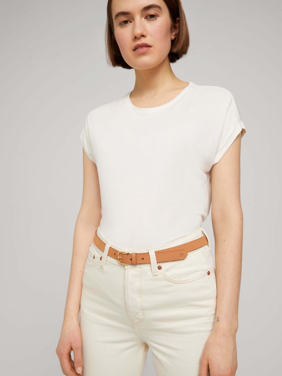 Schmaler Ledergürtel - Frauen - light cognac Schmaler Ledergürtel - Frauen - light cognac - 5 - TOM TAILOR Denim