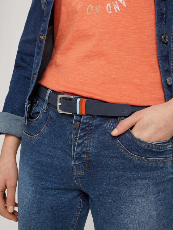 Veloursleder Gürtel mit farbigen Schlaufen - Frauen - navy uni Veloursleder Gürtel mit farbigen Schlaufen - Frauen - navy uni - 5 - TOM TAILOR Denim