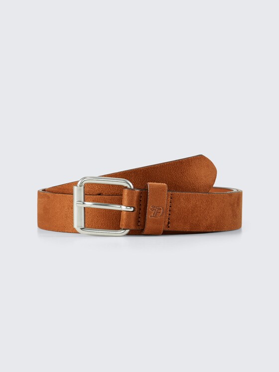 TTDOLLY Velourledergürtel mit eckiger Dornschließe von Denim Female, light brown uni